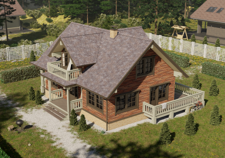Фасадная плитка Docke Premium, Brick, уп 2.0 м² цвет: клубника