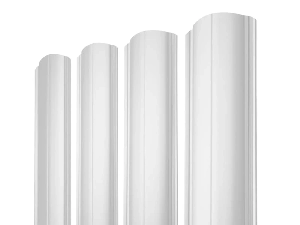 ММТ Штакетник Полукруглый, фигурный, 122 мм 0.42 мм, PE-double, RAL 9003