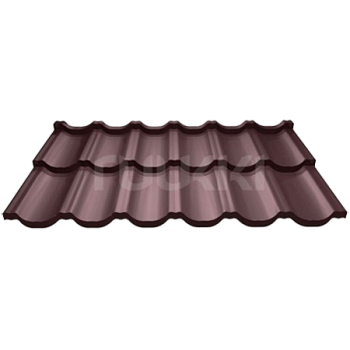 Модульная металлочерепица Ruukki Finnera 0.5 мм, GreenCoat Crown BT, RR 32