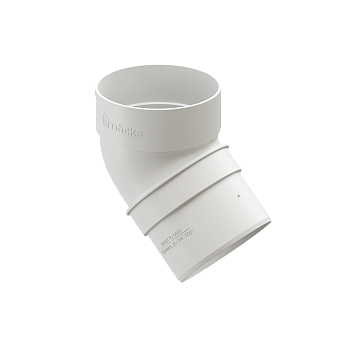 Колено трубы 45°, Docke Standart, Ø80 мм, цвет: белый