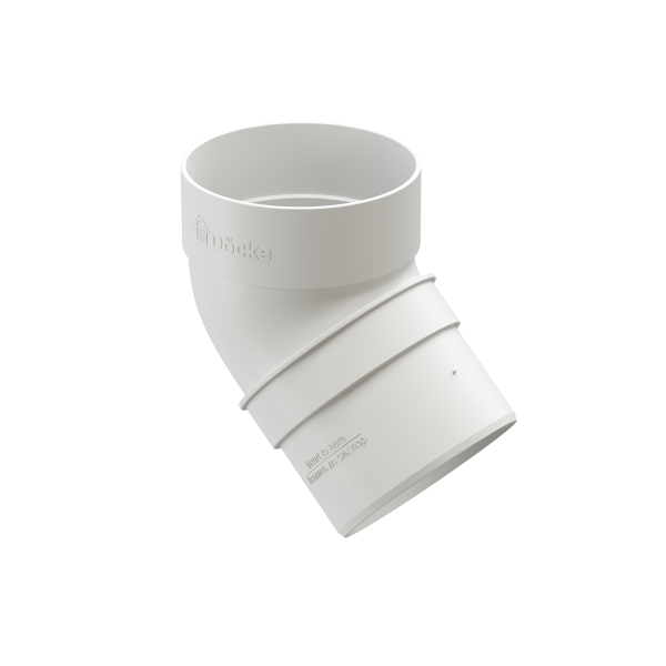 Колено трубы 45°, Docke Standart, Ø80 мм, цвет: белый