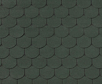 Битумная черепица RoofShield, Фемили Lite, готик цвет: зеленый, 3 м² / уп.