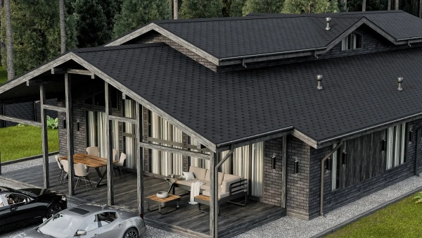 Битумная черепица Shinglas, Кадриль цвет: ольха 3 м² / уп.