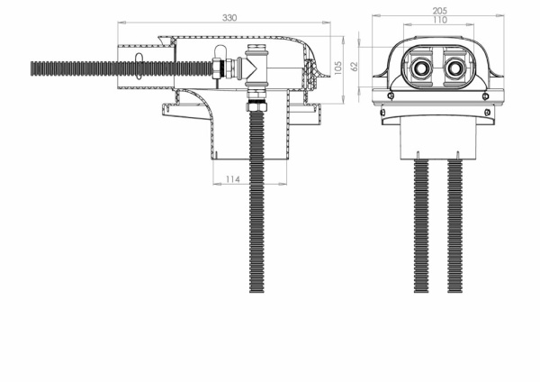 Проходной элемент Vilpe, Solar Tiili черный