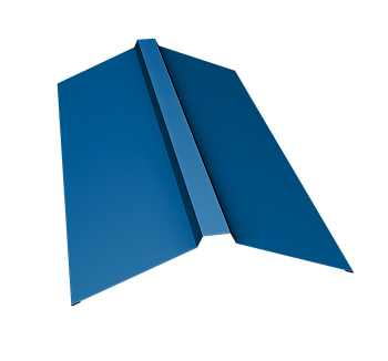 GL Планка конька прямоугольного, 150х30х150 мм 0.4 мм, PE, RAL 5005, L=3000 мм