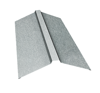 GL Планка конька прямоугольного, 150х30х150 мм 0.55 мм, Zn, б\ц, L=2000 мм