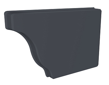 Заглушка правая Vortex Lite, Ø 130 мм, RAL 7024