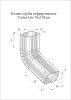 Колено стока гофрированное Vortex Lite, Ø 102 мм, Zn