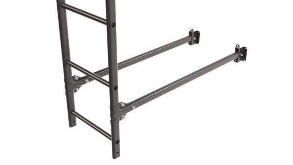 Фасадная лестница Borge, нижняя секция, L=1800 мм RAL 8019