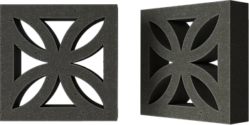 Декоративный бриз-блок Mesterra Cobogo, 250х250 мм 70 мм, 0201, черный