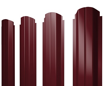 GL Штакетник П-образный А, фигурный 0.4 мм, PE, RAL 3005