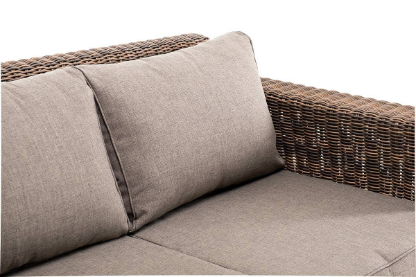 Диван 3-местный из искусственного ротанга, Боно коричневый