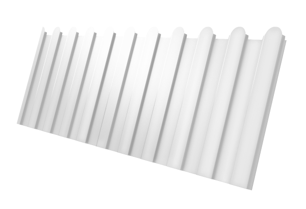 Профилированный лист GL C 8 A, фигурный, 0.45 мм, PE-double, RAL 9003 Профилированный лист GL C 8 A, фигурный, 0.45 мм, PE-double, RAL 9003