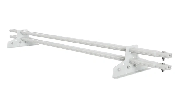 Снегозадержатель для фальцевой кровли Borge L=1500 мм, 2 опоры, 2 трубы, овал 25х45 RAL 9003