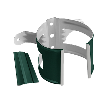 Хомут трубы металлический на дерево Grand Line Ø 87 мм, цвет: зеленый