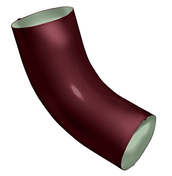 Колено трубы 60° Grand Line Ø 90 мм PE, RAL 3005