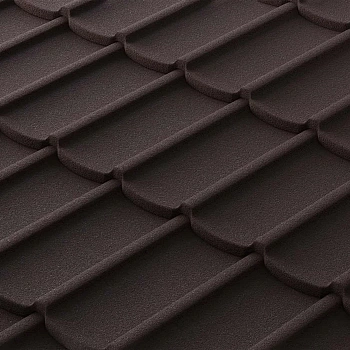 Композитная черепица Metrotile Mistral, 1305 х 415 мм цвет:  коричневый