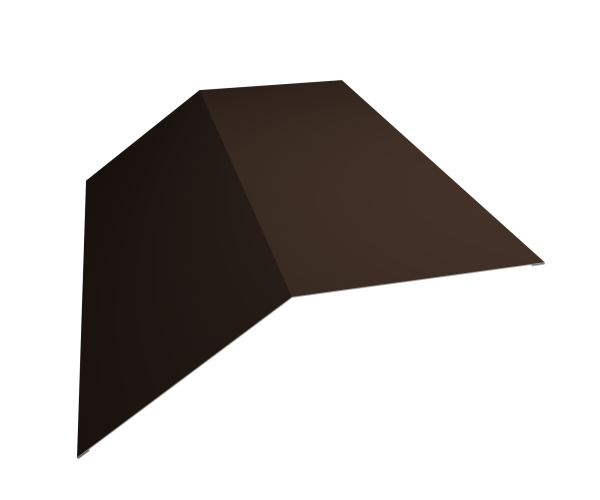 GL Планка конька плоского, 190х190 мм 0.5 мм, Satin Matt, RAL 8017, L=3000 мм