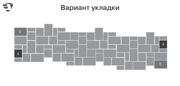 Тротуарная плитка Braer Мозайка 60 мм 200х100, 200х200, 300х200 мм, цвет: Color Mix Туман