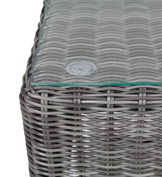 Стол журнальный из искусственного ротанга, Кон Панна цвет: графит