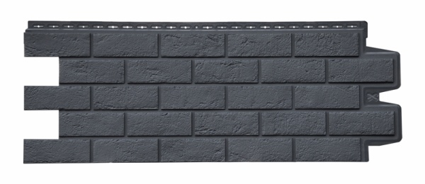 Фасадная панель Grand Line, Состаренный кирпич Classic, цвет: графит