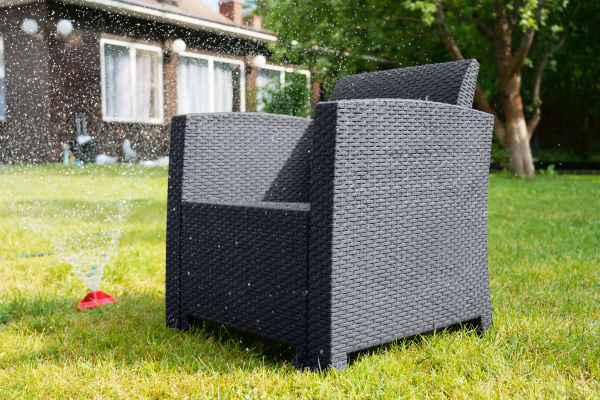 Кресло Arizona из искуственного ротанга, комплект 2 шт, цвет: антрацит