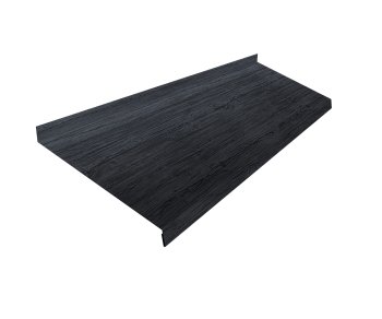 Отлив простой GL, 200 мм 0.45 мм, Print Premium, Grey Wood TwinColor, L=2000 мм