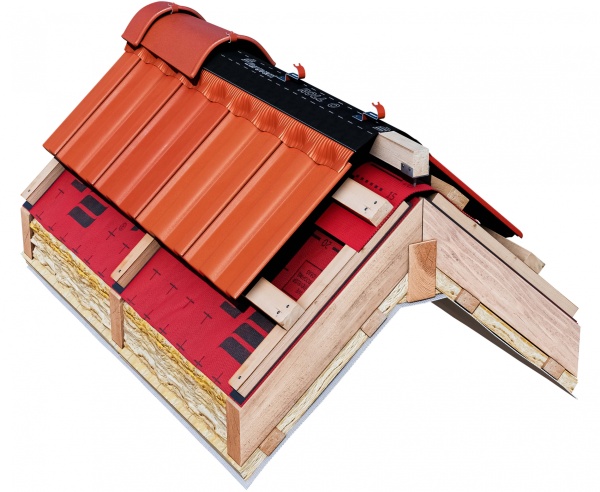 Вентиляционная коньковая лента Eurovent ROLL O 180 мм, цвет: антрацит