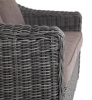 Диван 2-местный из искусственного ротанга, Кон Панна графит