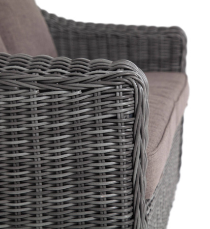 Диван 2-местный из искусственного ротанга, Кон Панна графит