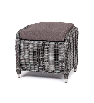 Пуф плетеный из искуственного ротанга, Толедо цвет: графит
