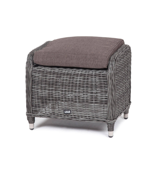 Пуф плетеный из искуственного ротанга, Толедо цвет: графит