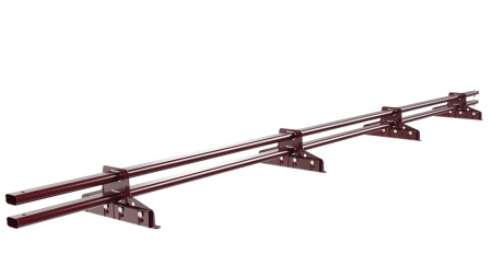 Снегозадержатель для фальцевой кровли Borge L=3000 мм, 4 опоры, 2 трубы, овал 25х45 RAL 3005