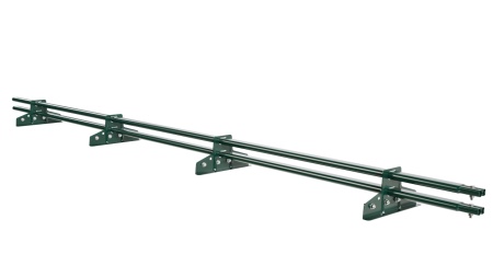 Снегозадержатель для фальцевой кровли Borge L=3000 мм, 4 опоры, 2 трубы, овал 25х45 RAL 6005