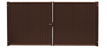 Ворота распашные, Estet, 1.65 x 3.6 м, RAL 8017