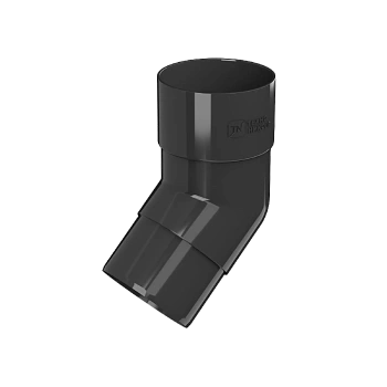 Колено трубы 108°, Технониколь пвх, стандарт Ø 82 мм, цвет: черный