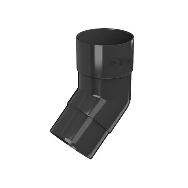 Колено трубы 108°, Технониколь пвх, стандарт Ø 82 мм, цвет: черный