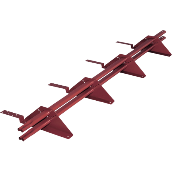 Снегозадержатель для композитной черепицы Roofsystems Prestige 4 опоры, 2 трубы, овал 45х25, L=3000 мм, RAL 3011