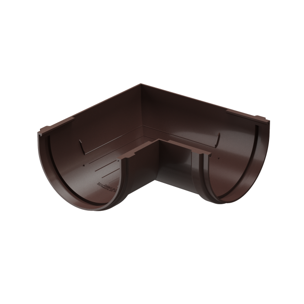 Угол желоба универсальный 90°, Docke Premium, Ø120 мм, цвет: шоколад