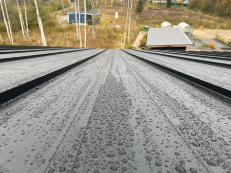 Фальцевая панель Aquaclick, Эталон, с подгибом 0.5 мм, PU Matt, Zn 275 г/м², RAL 7024