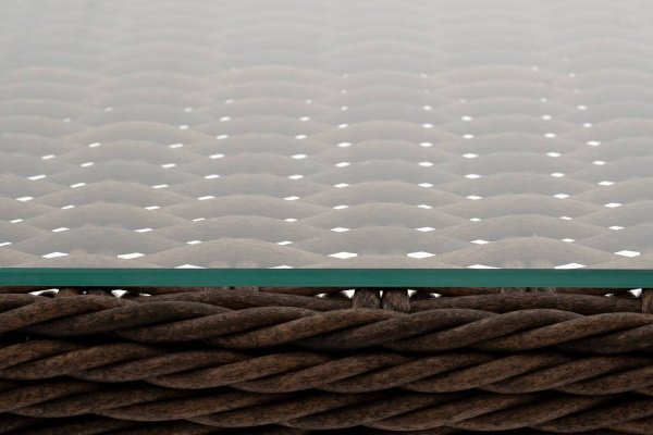 Стол журнальный из искусственного ротанга, Прованс цвет: коричневый