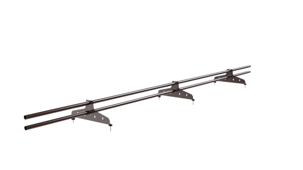 Снегозадержатель универсальный NewLine L=3000 мм, 3 опоры, 2 трубы, круг Ø25 мм, RAL 8017