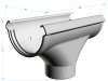 Воронка водосточная, Docke Lux, Ø140/100 мм, цвет: латте