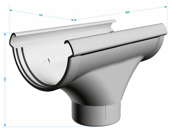 Воронка водосточная, Docke Lux, Ø140/100 мм, цвет: латте