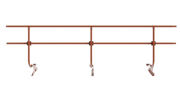 Ограждение кровельное для фальцевой кровли Borge, H=900 мм, L= 3000 мм RAL 8004