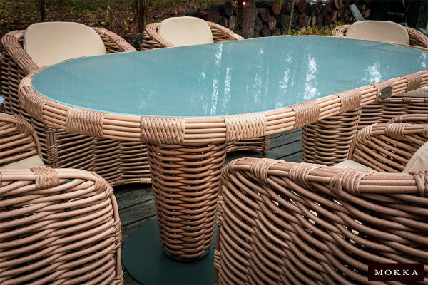 Кресло Mokka Majorca из искусственного ротанга цвет: соломенный