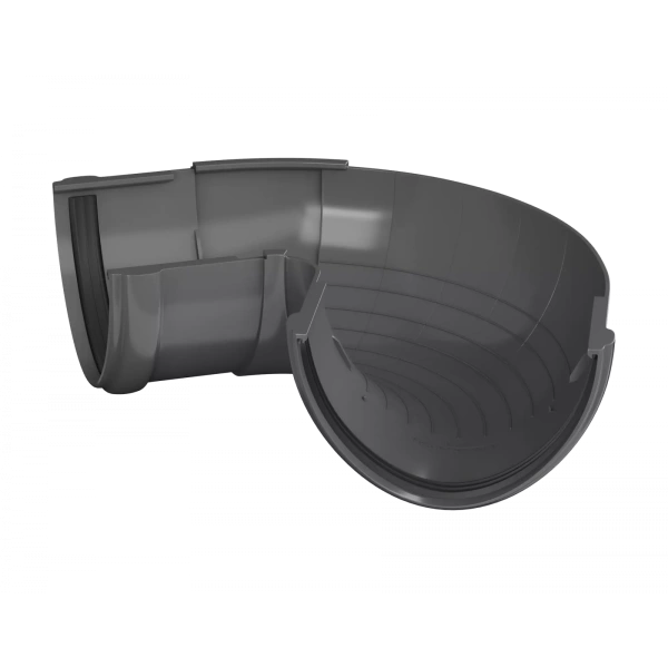 Угол желоба регулируемый 90°-150°, Технониколь пвх, стандарт Ø 125 мм, цвет: серый