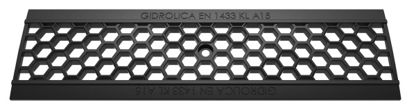 Решетка водоприемная Gidrolica Standart DN100, пластиковая, соты, А15, 504/2