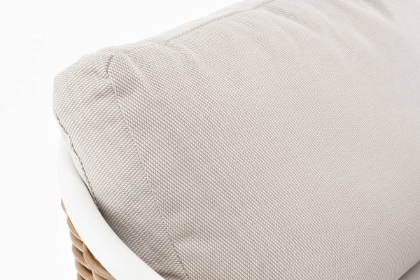 Кресло плетеное из искусственного ротанга, Тоскана, цвет: соломенный