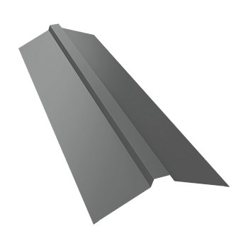 GL Планка конька прямоугольного, 115х30х115 мм 0.45 мм, PE, RAL 9006, L=3000 мм